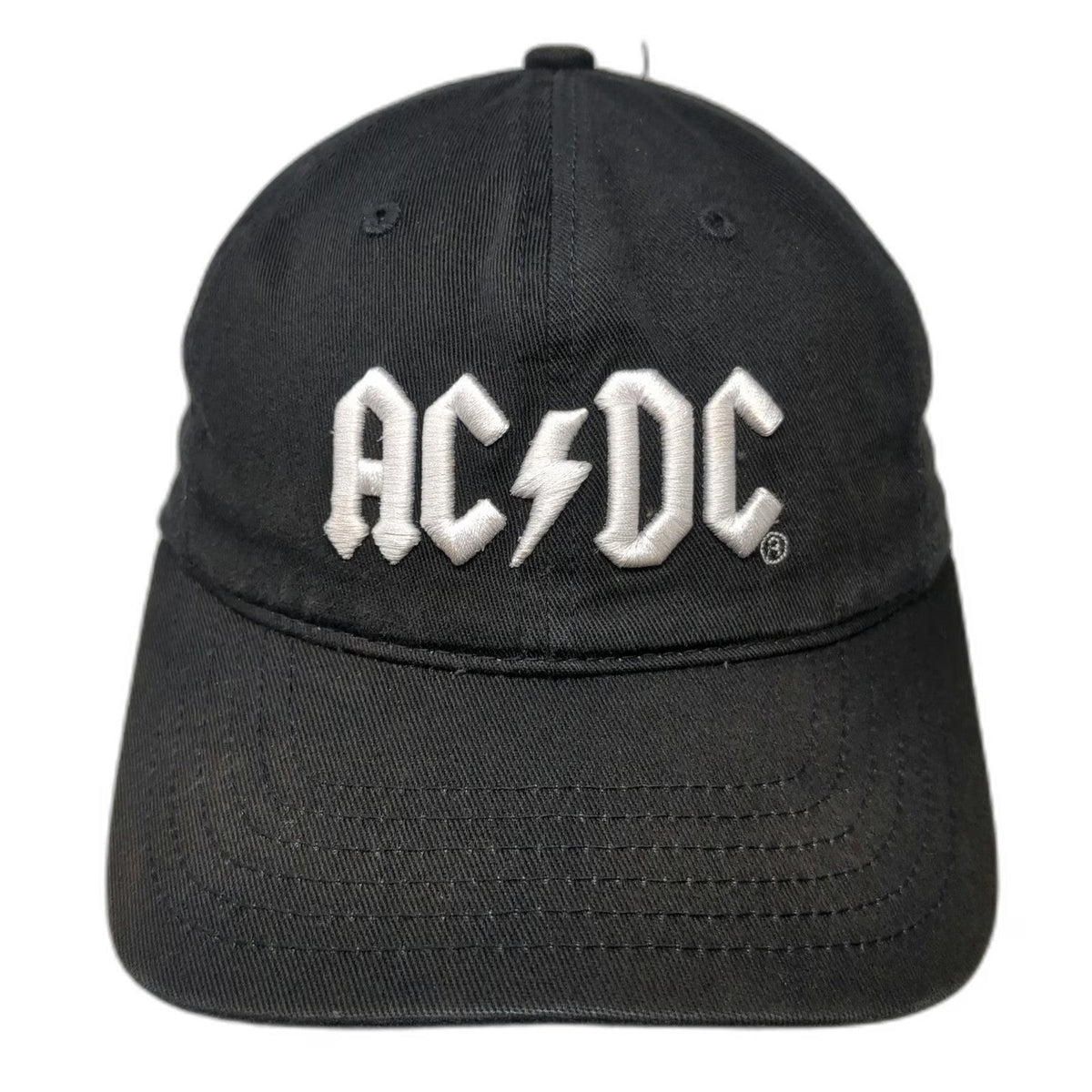 AC/DC Baseball Cap Black One Size Embroidered Logo Adjustable Music Band Hat