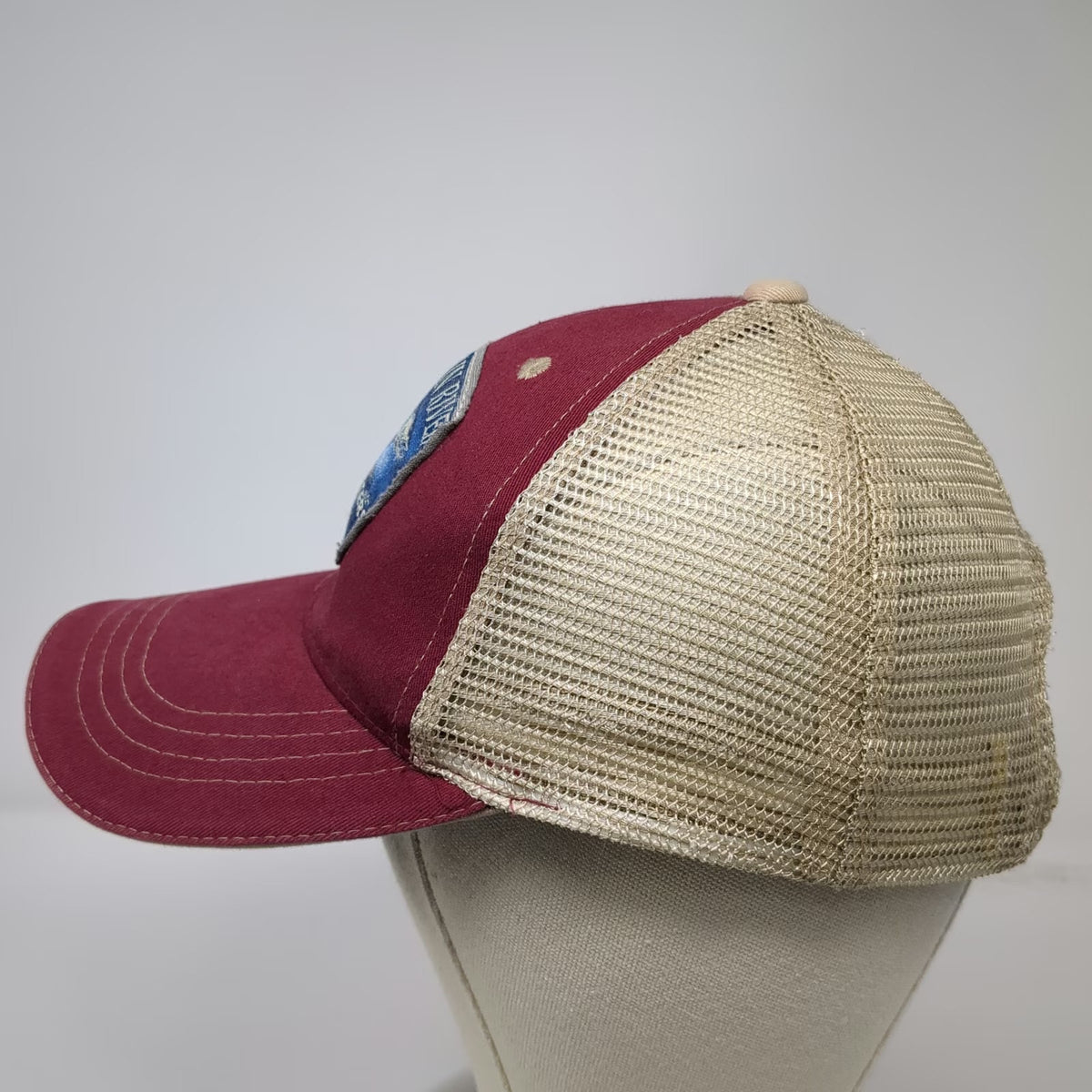 Cobra Baseball Cap Red Beige One Size Mesh Back Mountain River Outfitters Hat