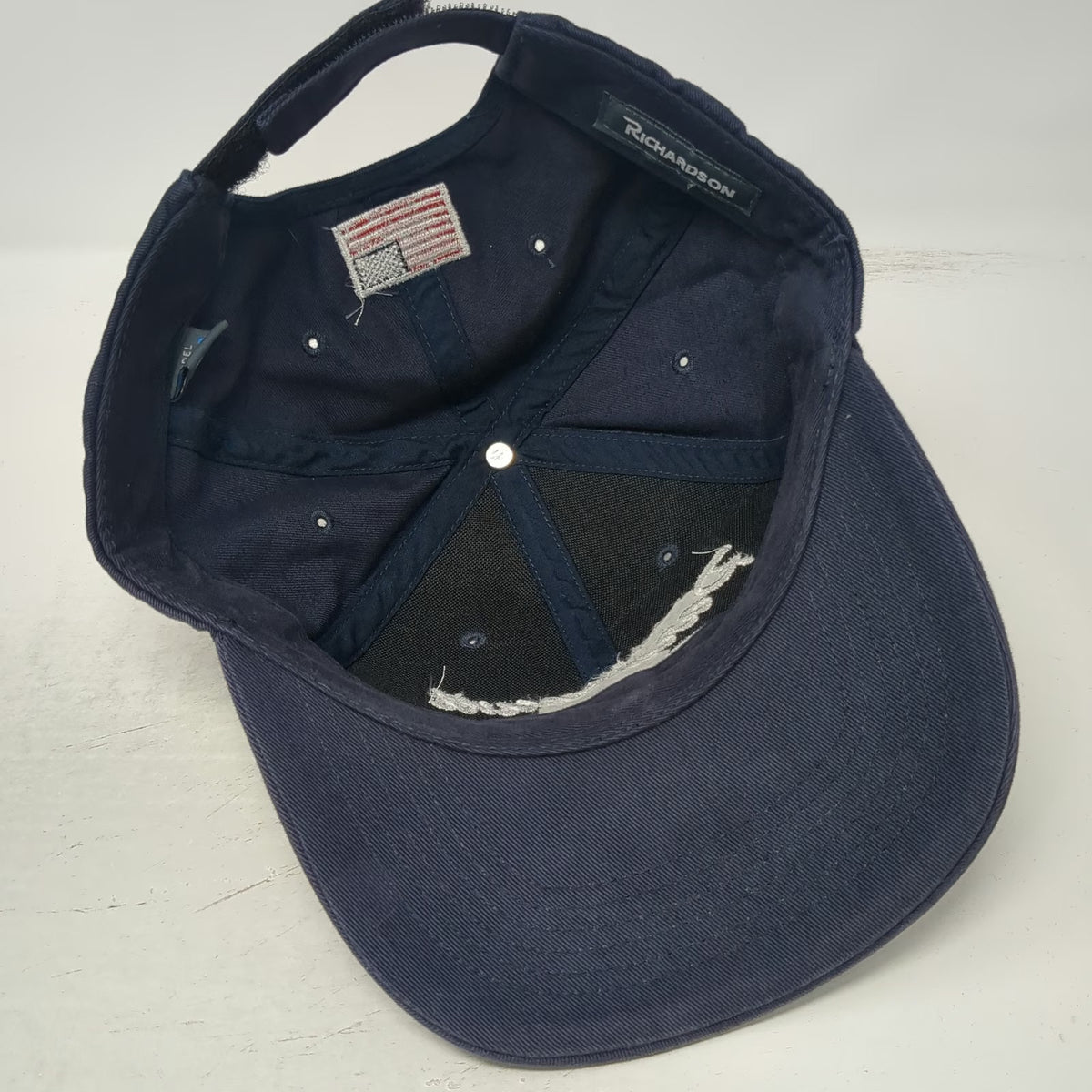 Richardson Baseball Cap Blue One Size Paramount Supply USA Flag Strapback Hat