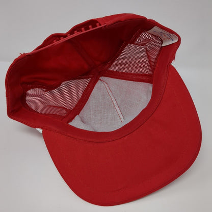 Union Pacific Snapback Rope Hat Red OSFA Adjustable Solid Mesh Trim