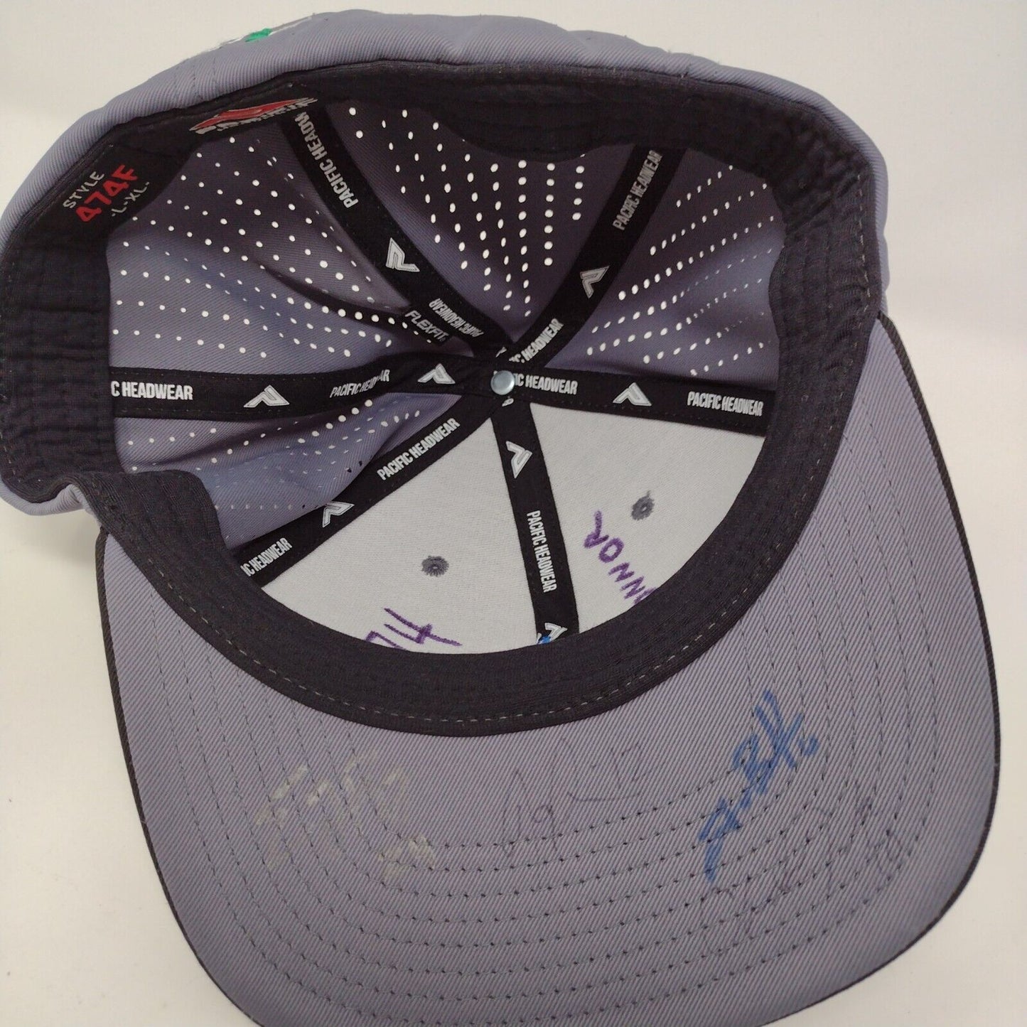 Ignite Fitted Hat Gray L-XL Embroidered Flexfit Laser Cut Perforated