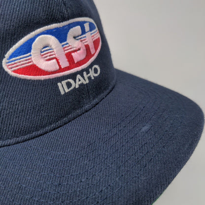 Asi Idaho The Dry Bean People Snapback Hat Blue One Size Adjustable Embroidered