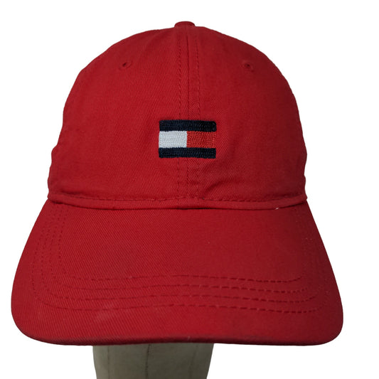 Tommy Hilfiger Men's Slideback Hat Red Size OS Embroidered Logo Cotton