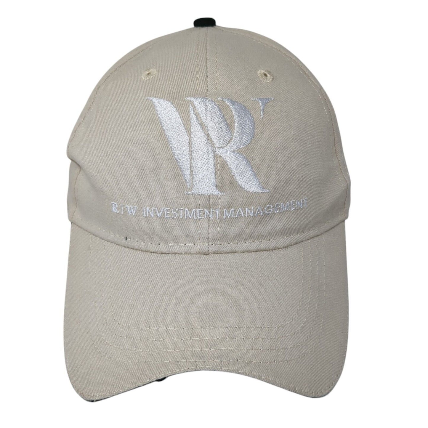R|W Investment Management Strapback Hat Tan OS Adjustable Embroidered Hit Wear