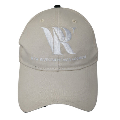 R|W Investment Management Strapback Hat Tan OS Adjustable Embroidered Hit Wear