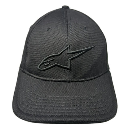 Alpinestars Baseball Cap Black XL Fitted Tonal Logo Stretch Fit Motorsports Hat
