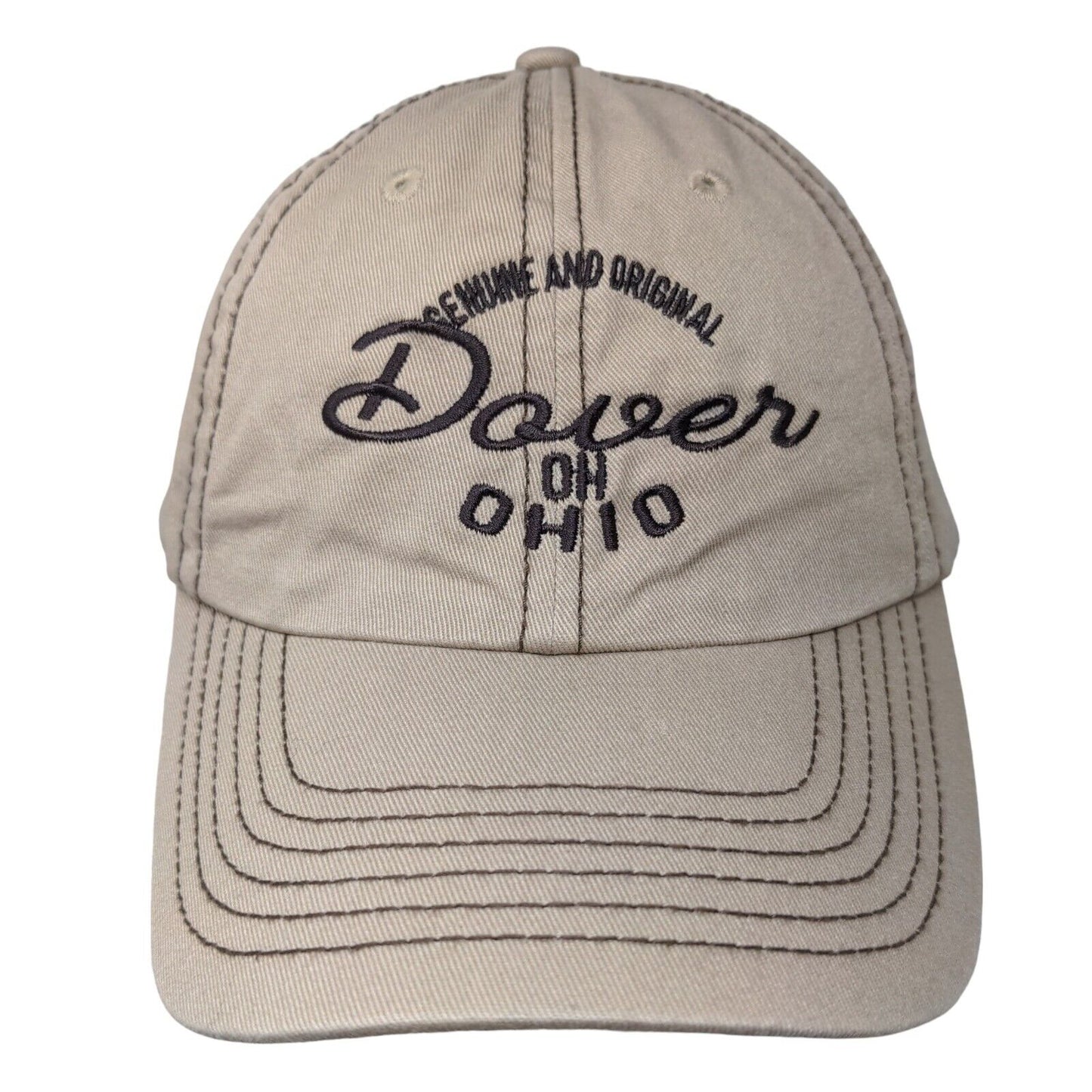 Dover Ohio Genuine and Original Slideback Hat Tan One Size Embroidered 6 Panel