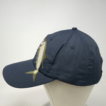The Saltwater Angler Baseball Cap Blue One Size Embroidered Fish Key West Hat