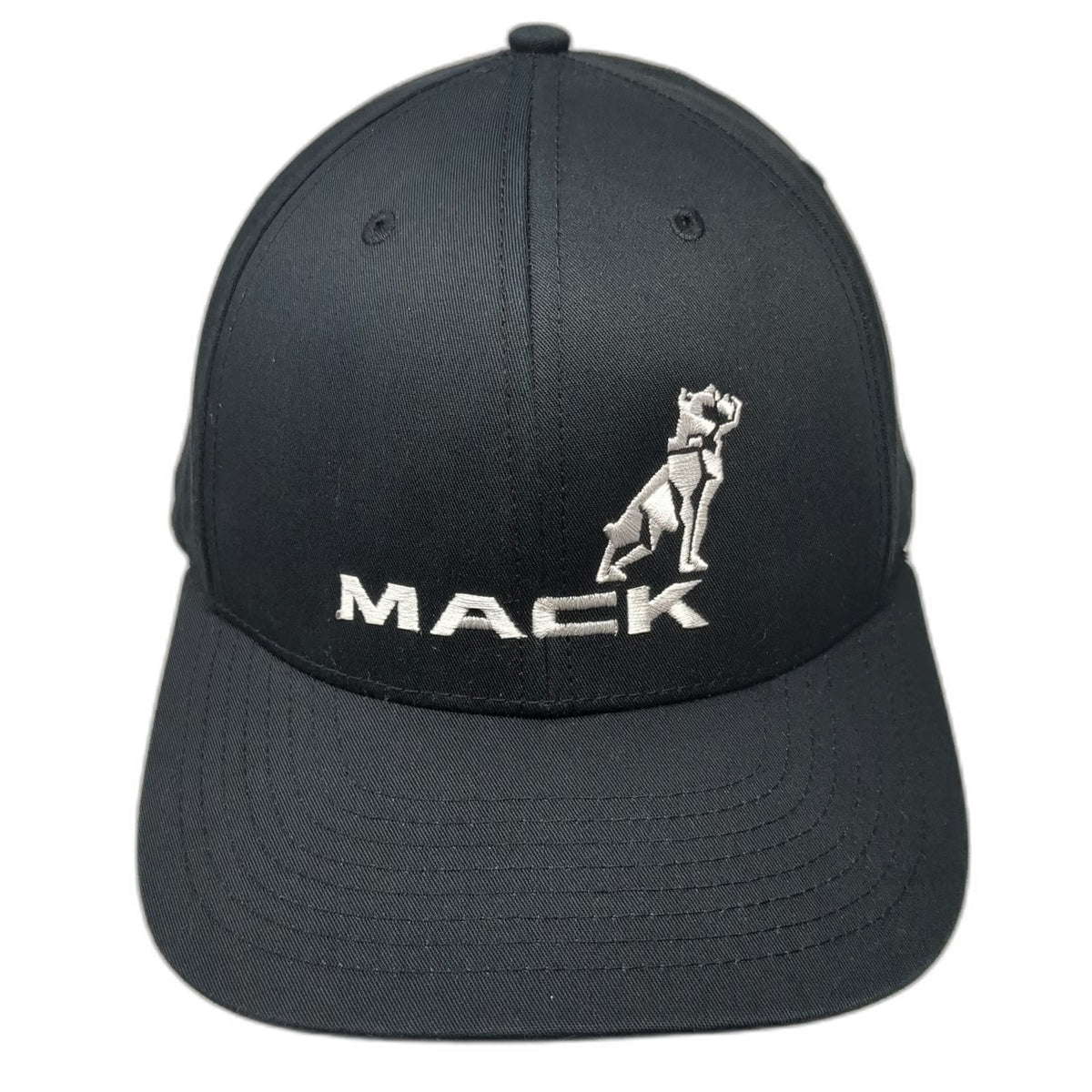 Richardson Snapback Black Hat One Size Mack Trucks Bulldog Logo Adjustable