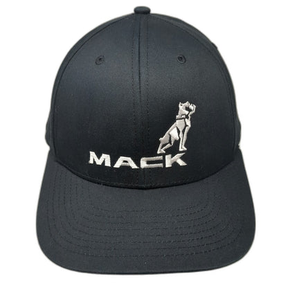 Richardson Snapback Black Hat One Size Mack Trucks Bulldog Logo Adjustable