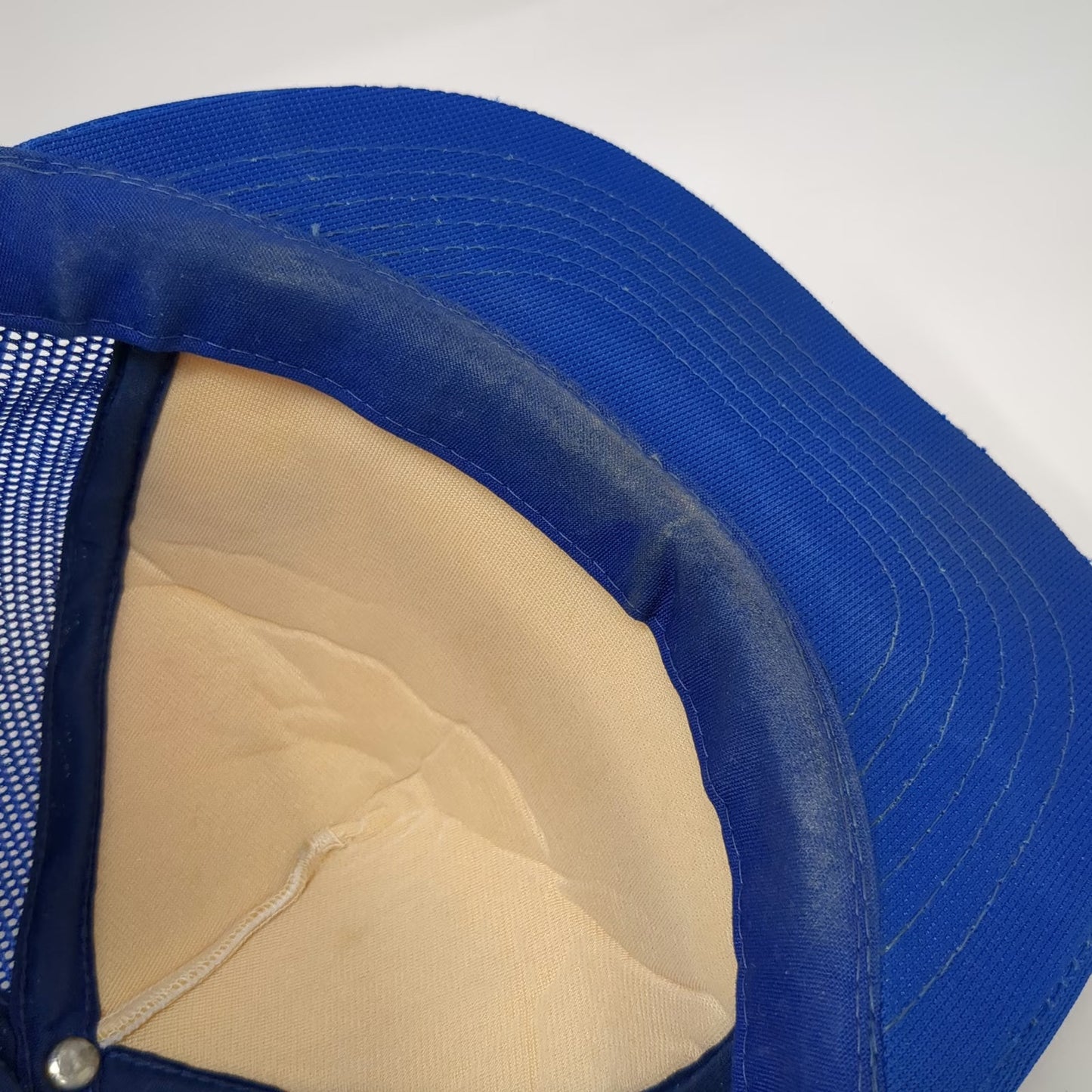 Trucker Hat Blue OSFM Bills Mobile Home Transport Semi Truck Graphic Foam Mesh