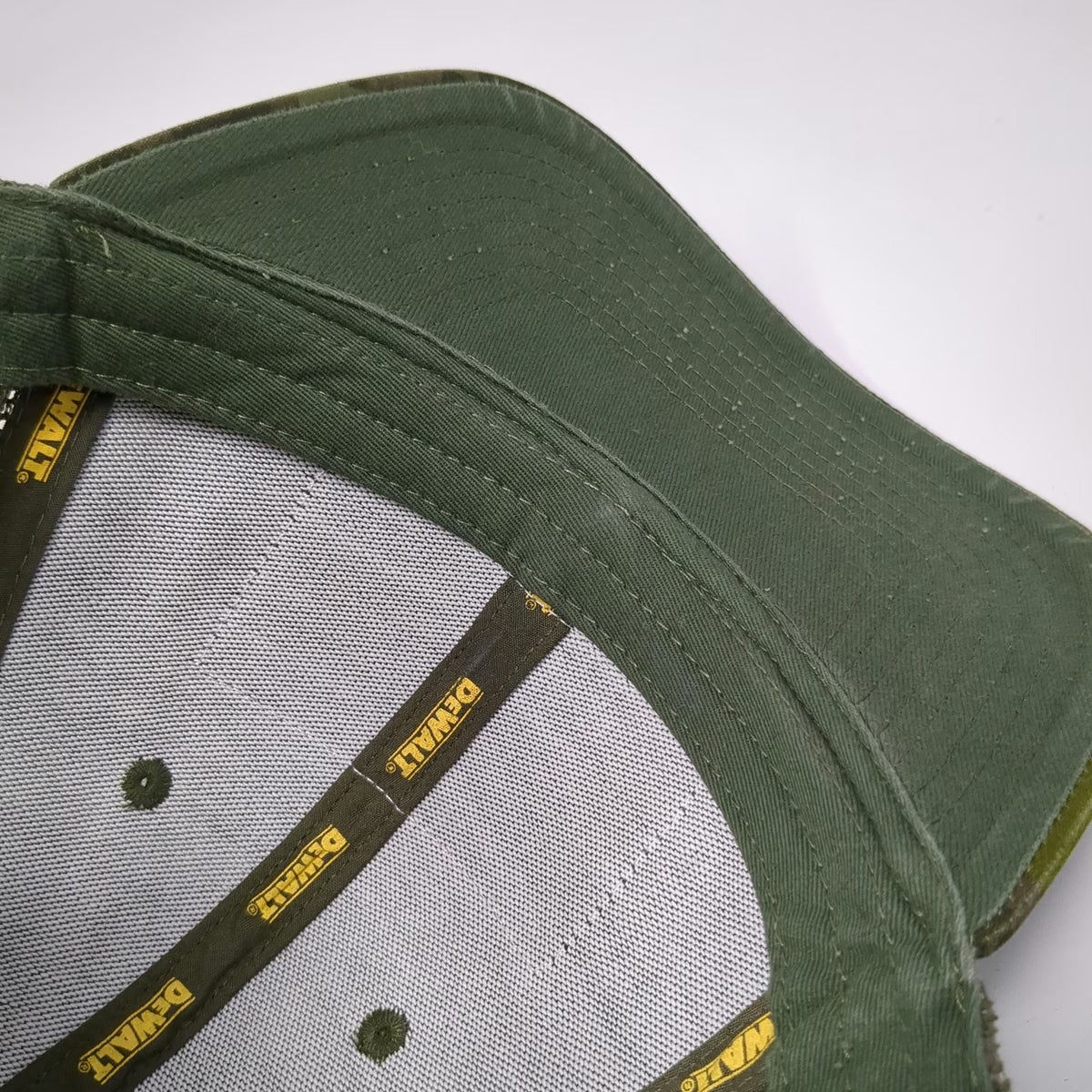 DeWalt Trucker Hat Green One Size American Flag Camo Guaranteed Tough Mesh