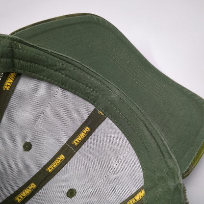 DeWalt Trucker Hat Green One Size American Flag Camo Guaranteed Tough Mesh