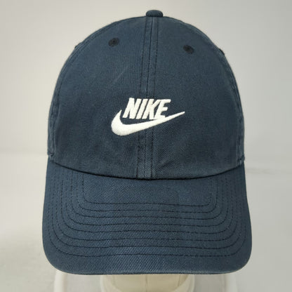Nike Baseball Cap Blue White One Size Swoosh Heritage 86 Slideback Cotton Hat