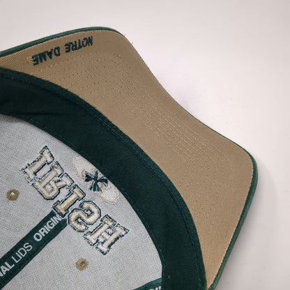 Zephyr Notre Dame Irish Snapback Hat Green One Size Embroidered Shamrock College