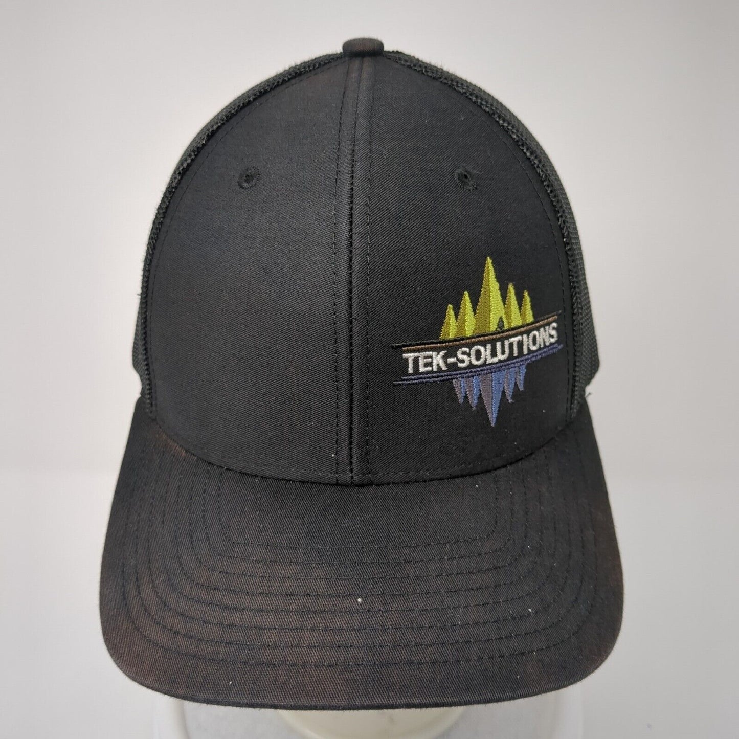 Tek-Solutions Snapback Trucker Hat Black OS Adjustable Mesh Back Richardson