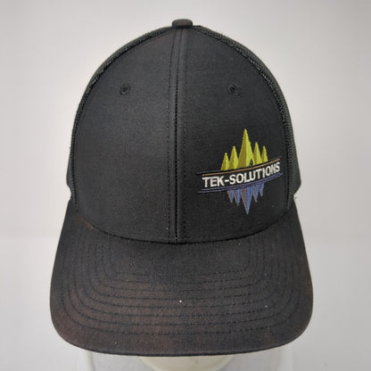 Tek-Solutions Snapback Trucker Hat Black OS Adjustable Mesh Back Richardson