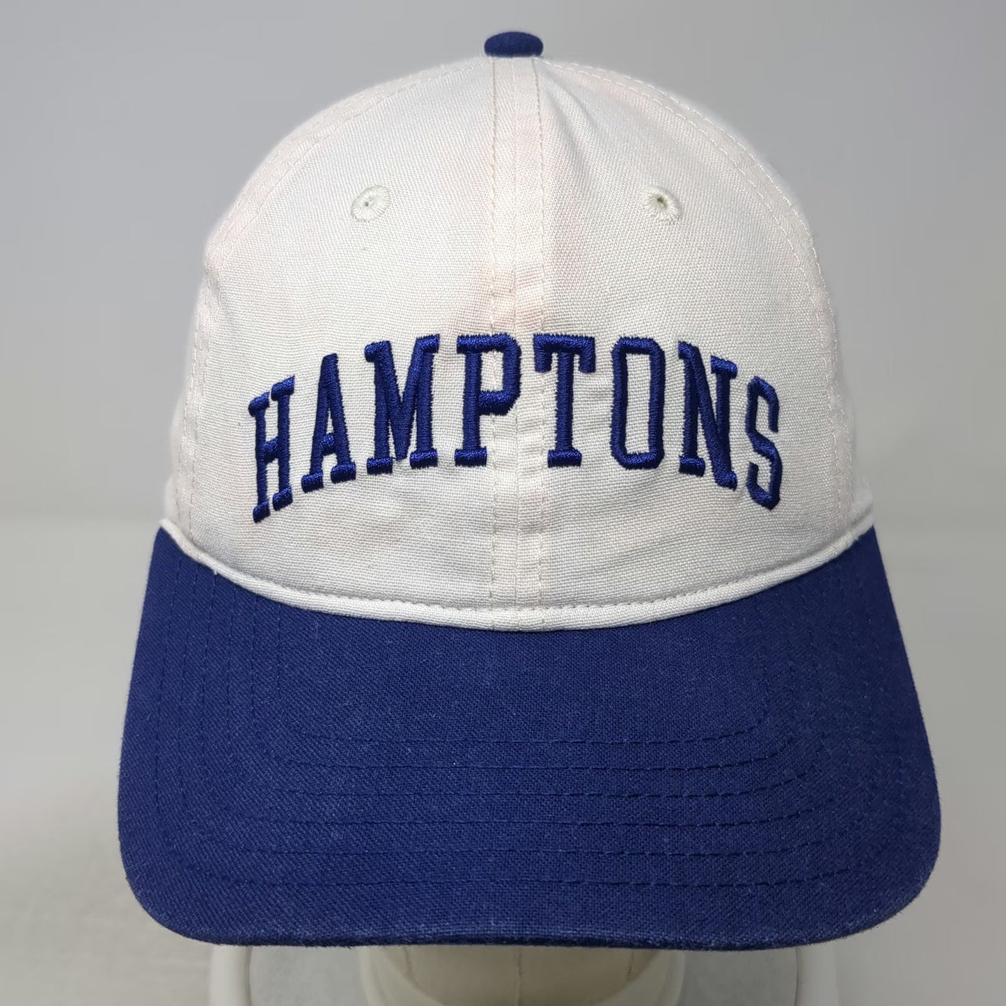 Mad Engine Hamptons Embroidered Baseball Cap White Blue One Size Slideback Hat