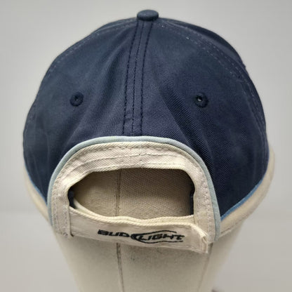 Bud Light Bud Bowl 97 Football Embroidered Cap Strapback Blue Beige OSFA