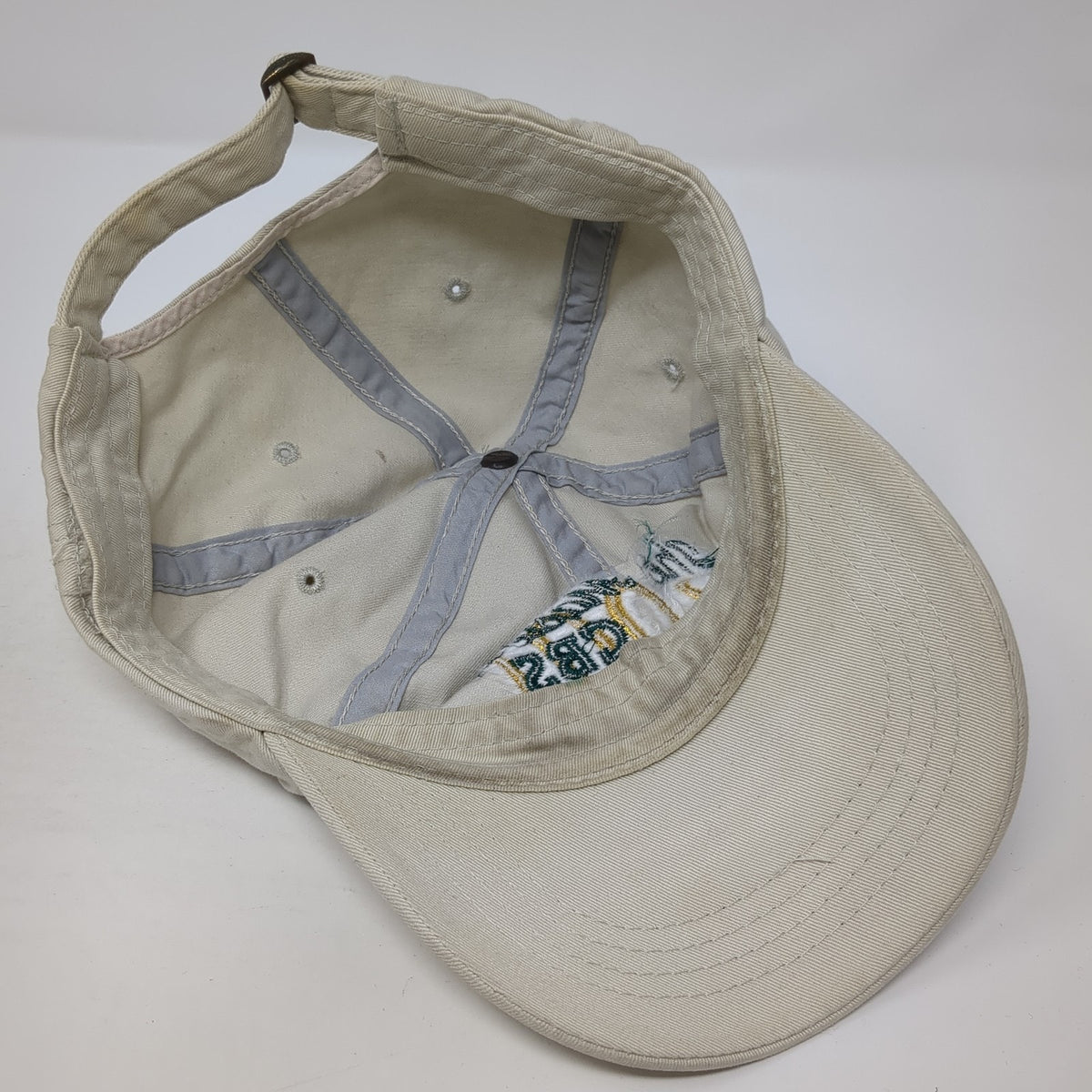 Vintage The Masters 2001 CBS Sports Slideback Hat Beige Vintage Y2K Golf