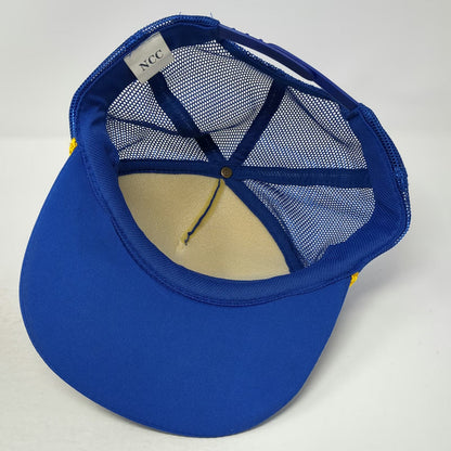 NCC Blue Angels US Navy Air Show Blue Trucker Hat One Size Scrambled Eggs Rope