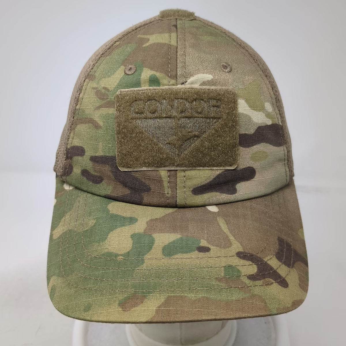 Condor Baseball Cap Brown Green One Size Camo Mesh Back Strapback Tactical Hat