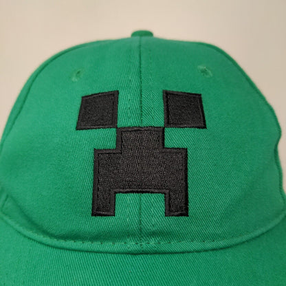 Jinx Boy's Snapback Hat Green Minecraft Embroidered Creeper Logo