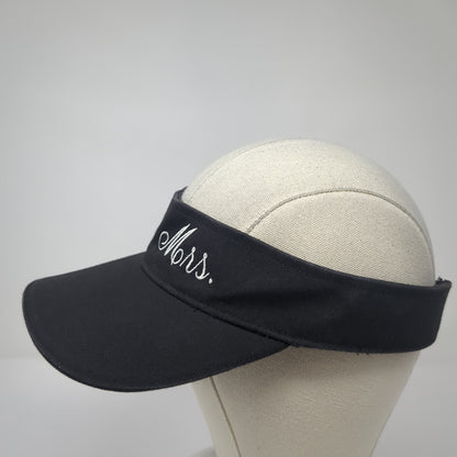 The Mors Sun Visor Hat Black One Size Adjustable Lightweight Embroidered