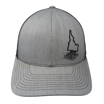 Idaho Roots Snapback Mesh Back Trucker Hat Gray One Size Richardson