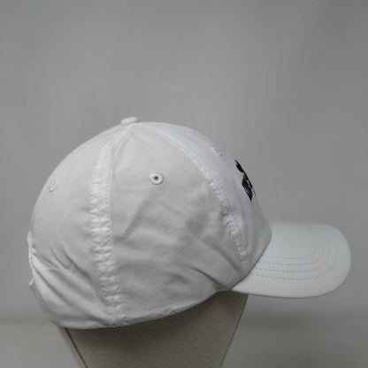 Kids For All Seasons Strapback Hat White One Size Embroidered 6 Panel