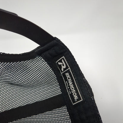 American Snapback Mesh Back Trucker Hat Black One Size Richardson