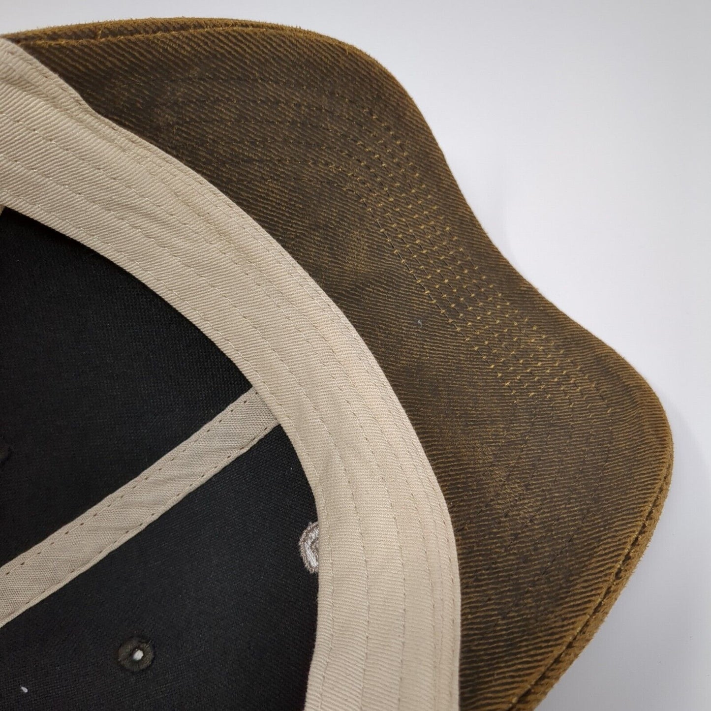 CAT Strapback Mesh Back Trucker Hat Brown OSFA Embroidered Aztec