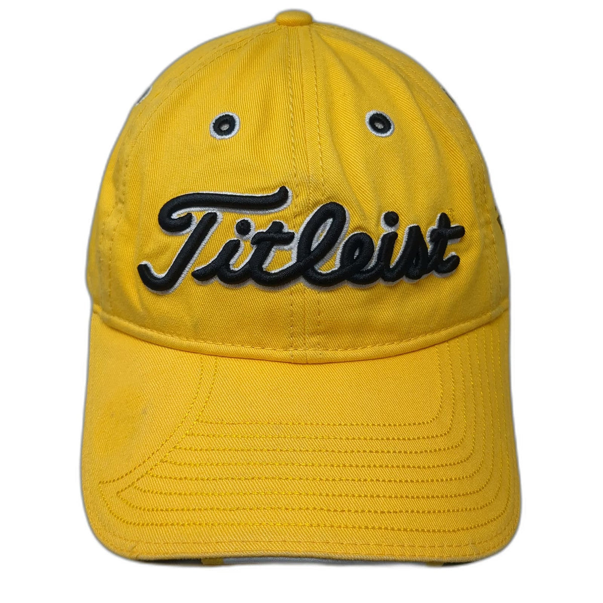 New Era Titleist Baseball Cap Yellow One Size Old Works Golf Hat Slideback