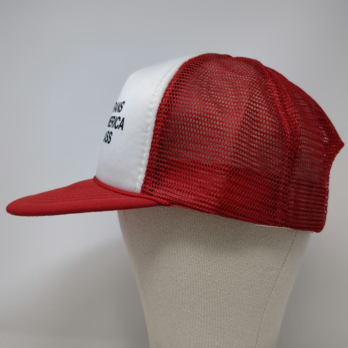 Headmost Trans America Glass Red Trucker Hat One Size Mesh Snapback Eagle