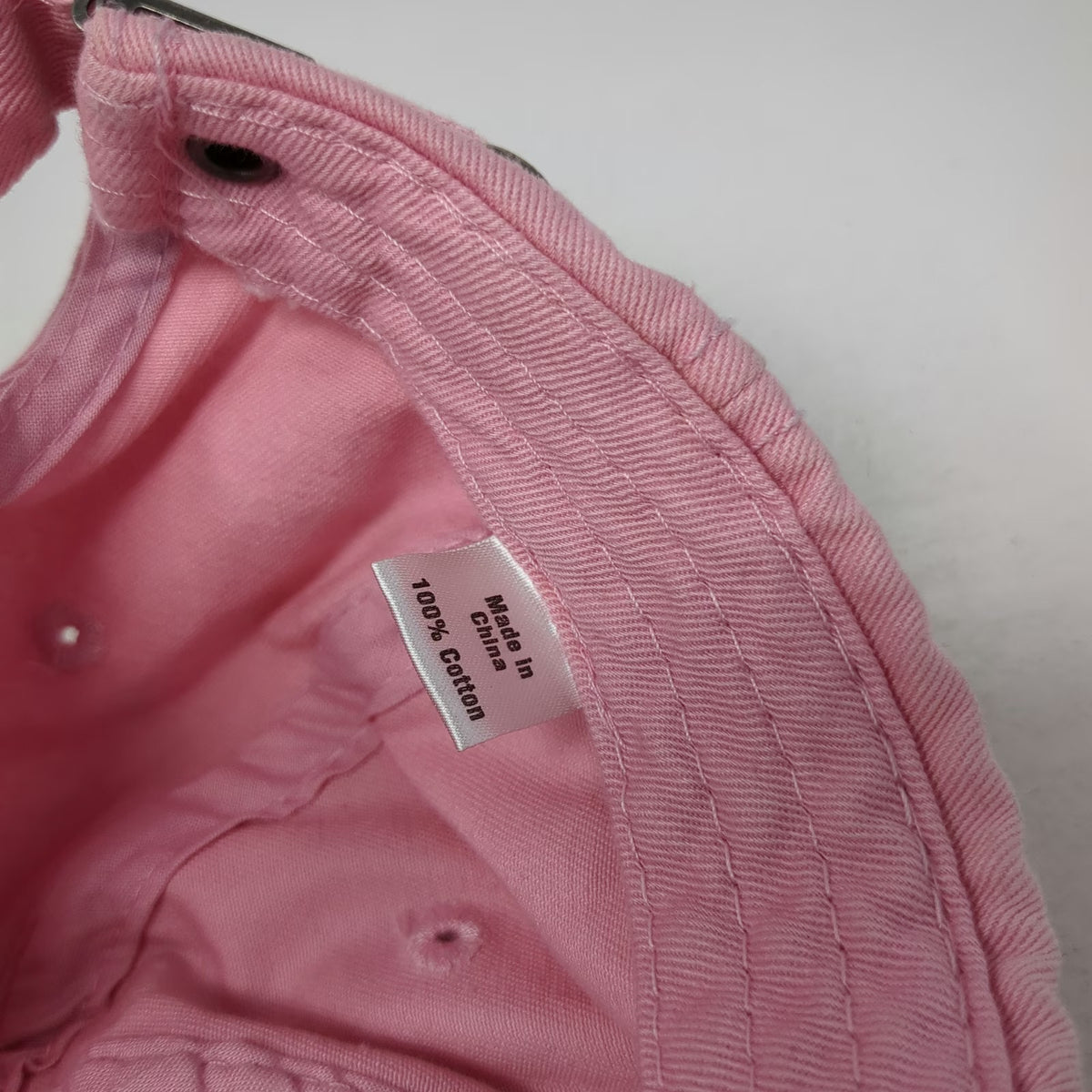 Caterpillar Baseball Cap Pink One Size Script Logo Cotton Slideback Hat