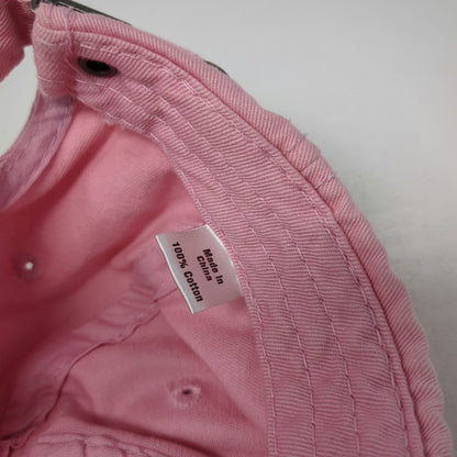 Caterpillar Baseball Cap Pink One Size Script Logo Cotton Slideback Hat