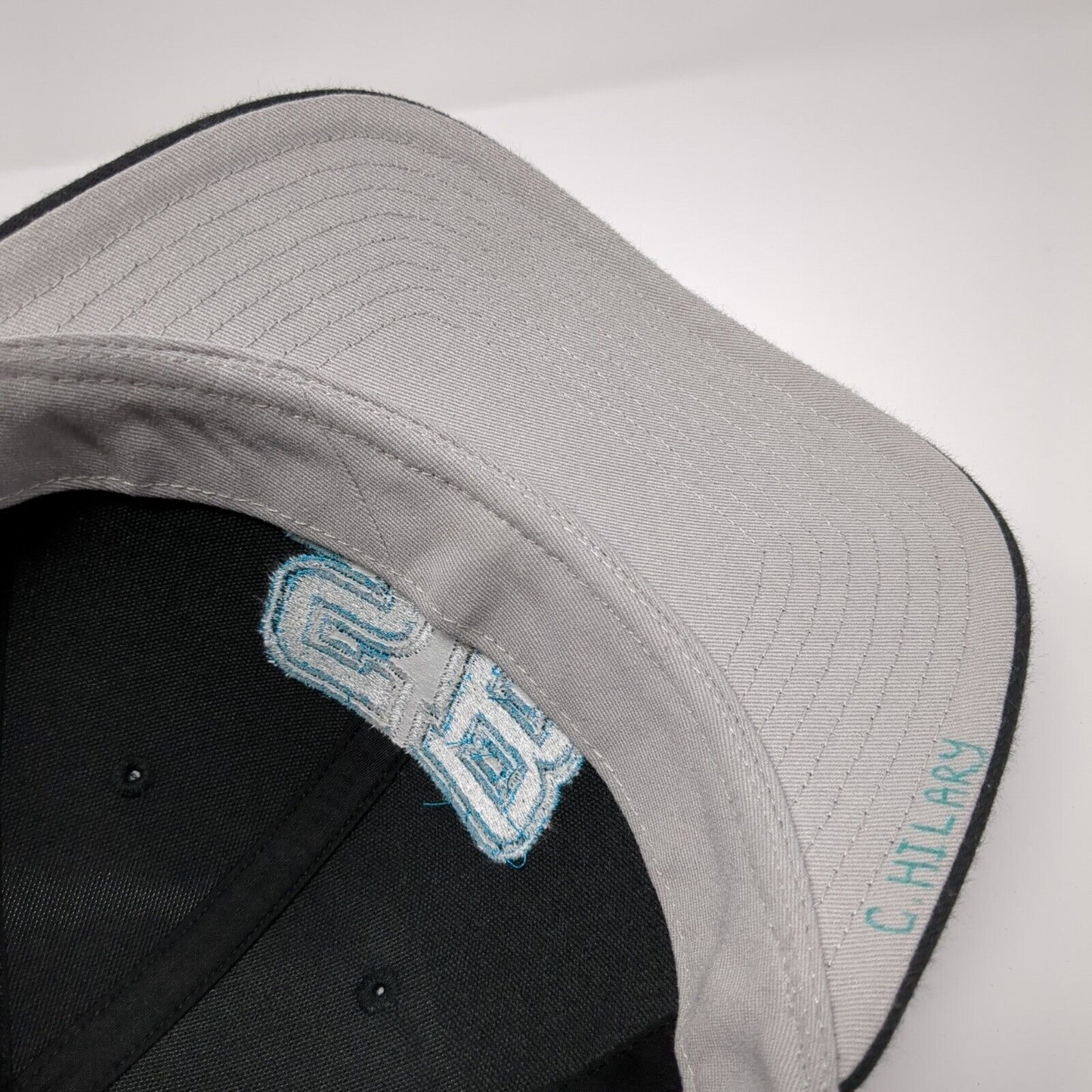 SB Strapback Hat Black M-L Adjustable Embroidered Richardson Pro 514
