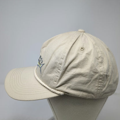 Turtlebox 5 Panel Beige Hat One Size Rope Saltwater Fish Embroidery Snapback