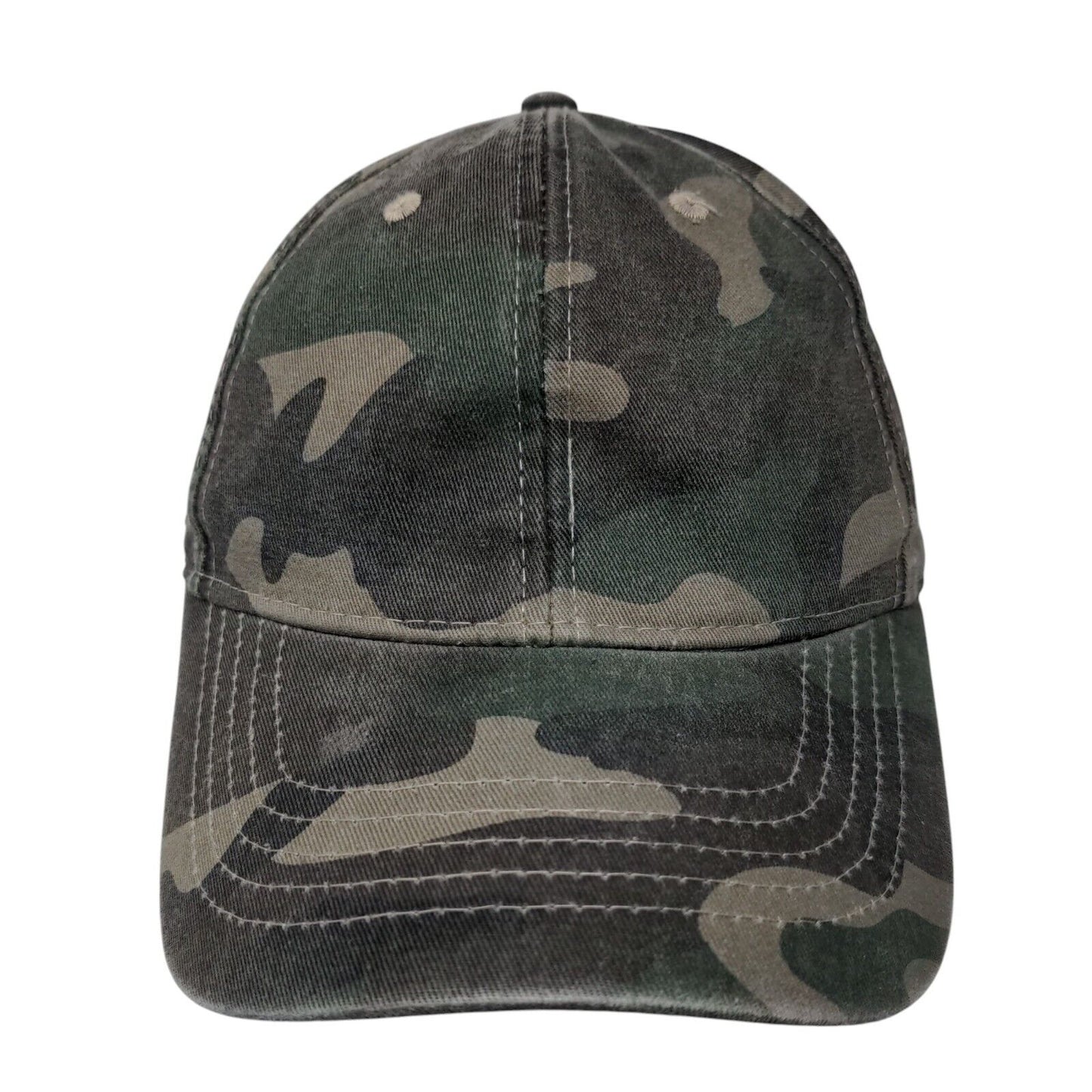 Unbranded Strapback Hat Fatigue Camouflage OSFM Adjustable Vented Holes Blank