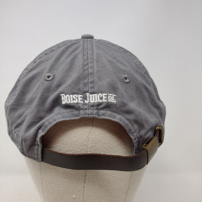 Boise Juice Co Slideback Hat Gray OSFM Embroidered Leather Strap