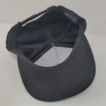 Pink Dolphin Snapback Hat Black OSFA Adjustable Solid Outdoor