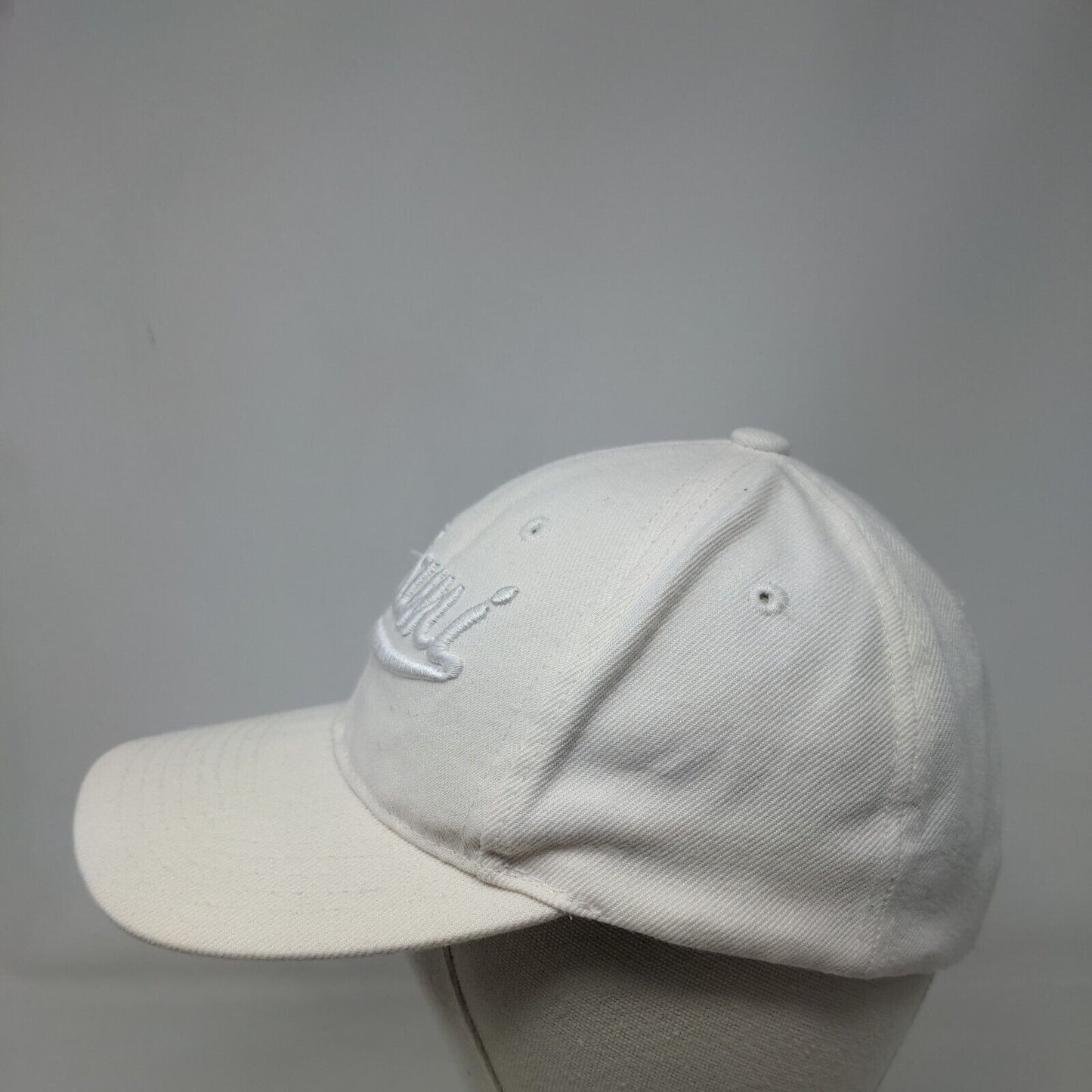 Miami Strapback Hat Cream OSFA Adjustable Embroidered Vent Holes