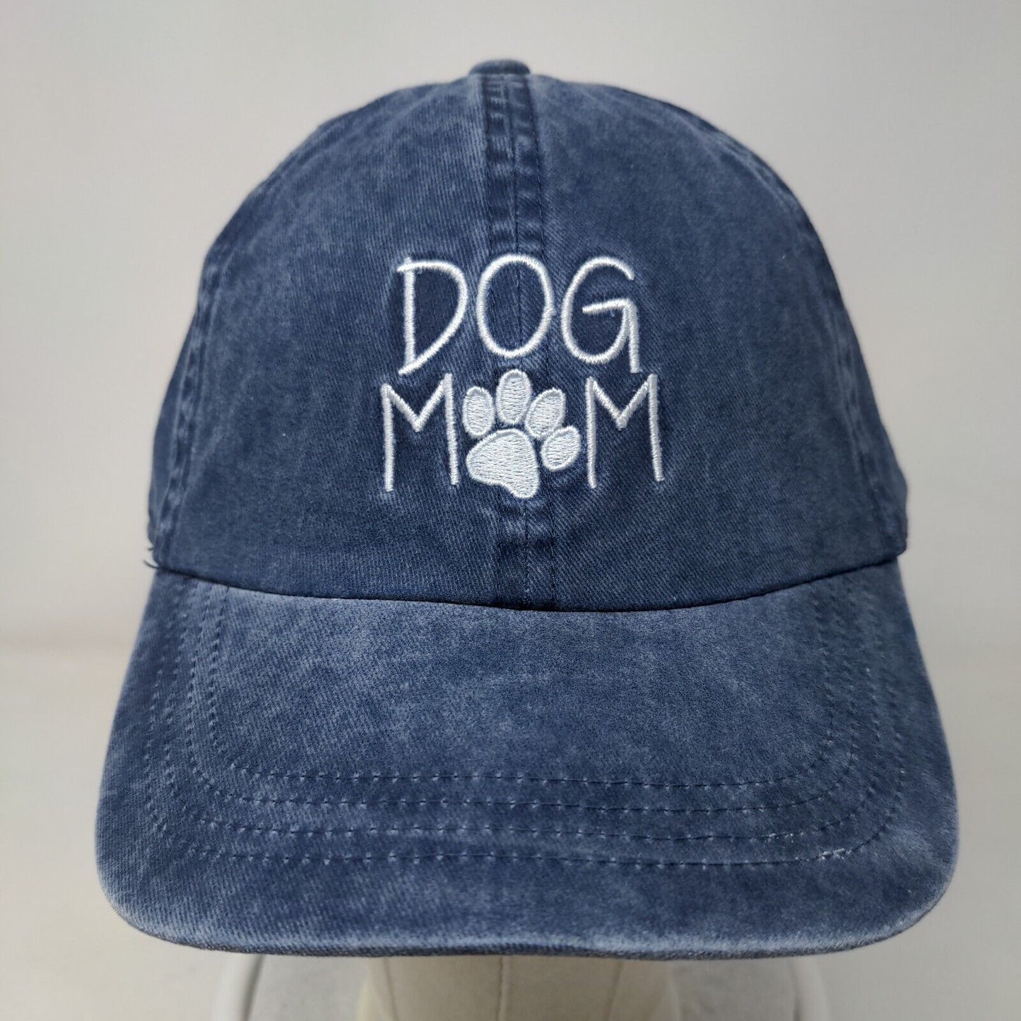 Dog Mom Slideback Hat Blue OSFM Embroidered Adjustable David And Young