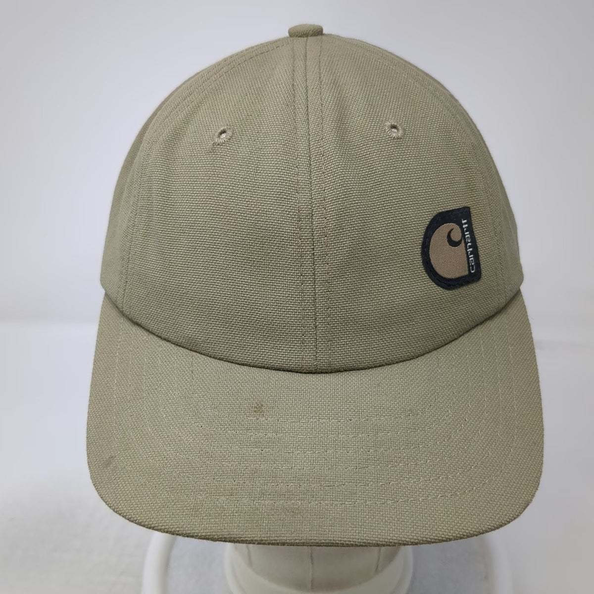 Carhartt Baseball Cap Brown Canvas Logo Made USA Slideback Duck Hat Vintage