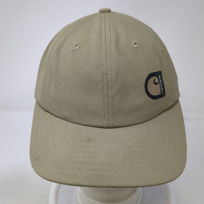 Carhartt Baseball Cap Brown Canvas Logo Made USA Slideback Duck Hat Vintage