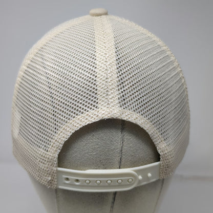 Trucker Hat Beige One Size Mesh Back Snapback San Diego California Embroidered
