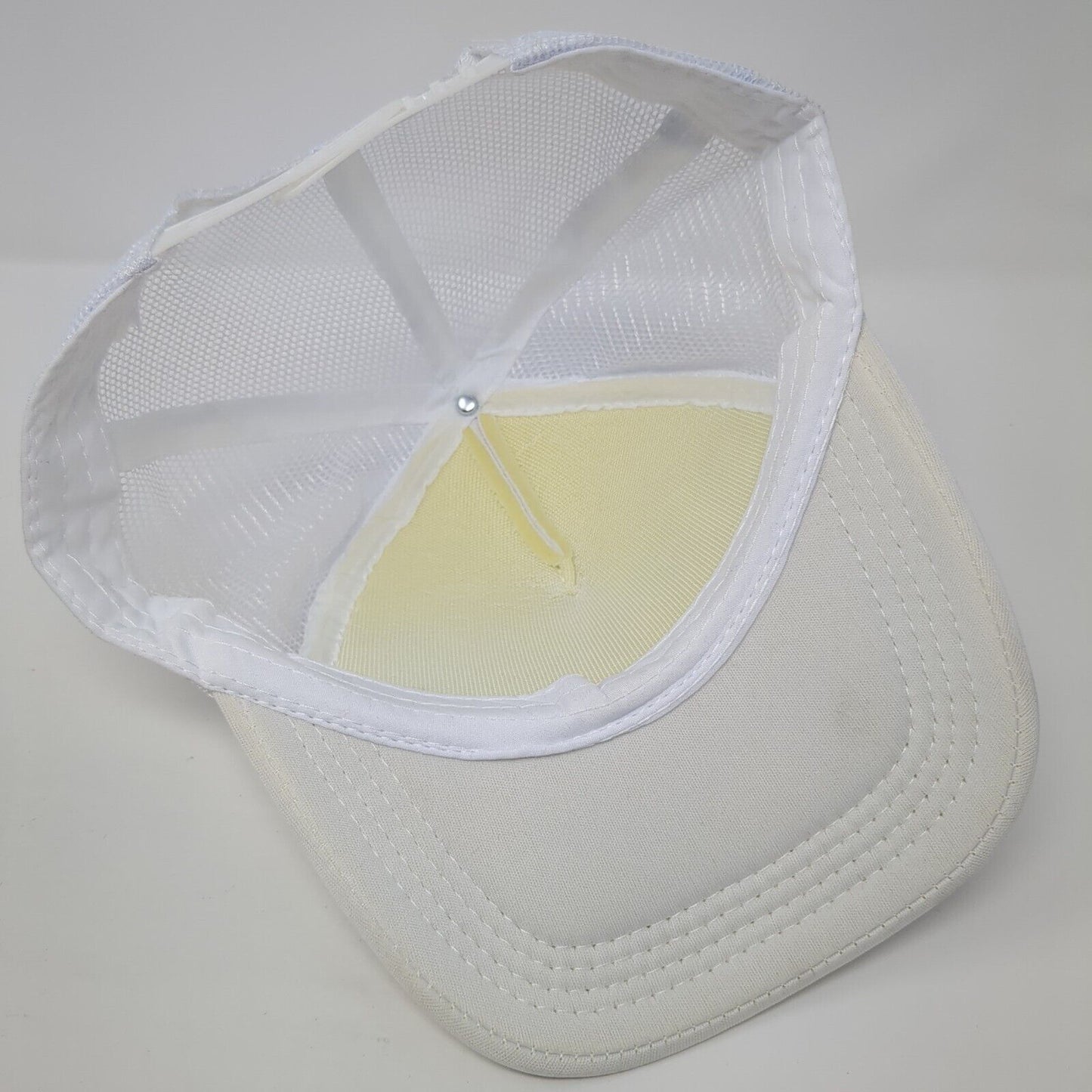 Bride Pearl Bling Snapback Trucker Hat White One Size Mesh Back Solid