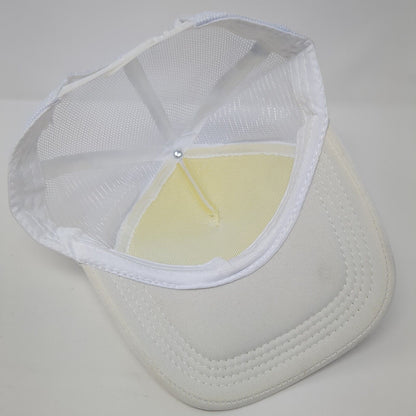 Bride Pearl Bling Snapback Trucker Hat White One Size Mesh Back Solid