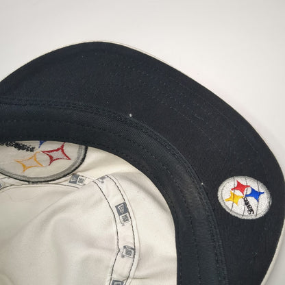 New Era Pittsburgh Steelers NFL Army Cap White One Size Contrast Stitching Hat