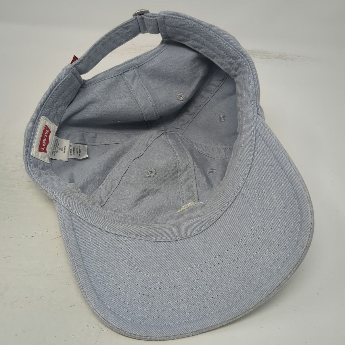 Levi's Baseball Cap Blue One Size Floral Daisy Cotton Slideback Adjustable Hat